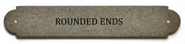 Rounded end example artists name tablet